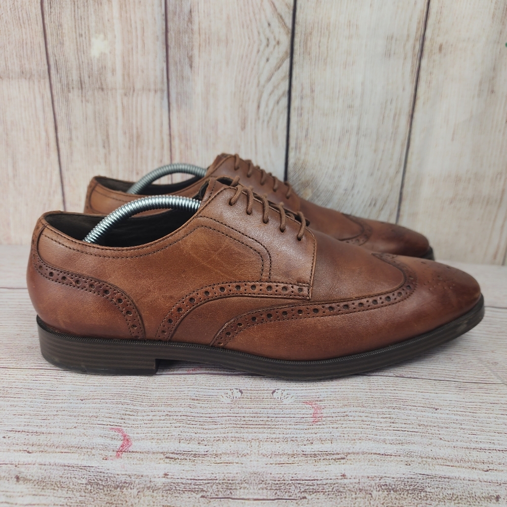 Cole Haan Jefferson Grand Os Shoes Mens Size 10.5 Wingtip Oxford Dress Brogue